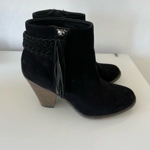 MIA black suede zip up ankle boots